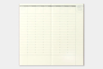 Traveler's Notebook Regular Refill 018 - Free Diary Weekly