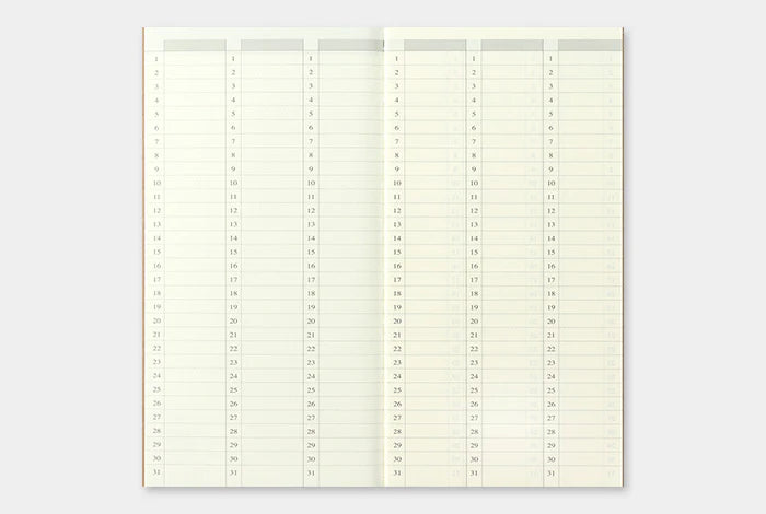 Traveler's Notebook Regular Refill 018 - Free Diary Weekly
