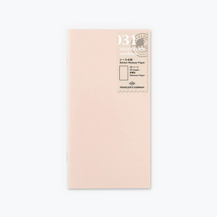 Traveler's Notebook Regular Refill 031 - Sticker Release Paper