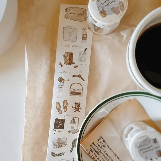 Yeoncharm Kiss-Cut Washi Tape - Comfy Home (Loop)
