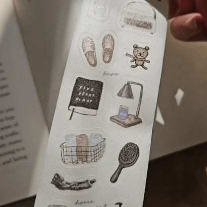 Yeoncharm Kiss-Cut Washi Tape - Comfy Home (Loop)