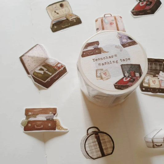 Yeoncharm Washi Tape - Leather Suitcases (Loop)