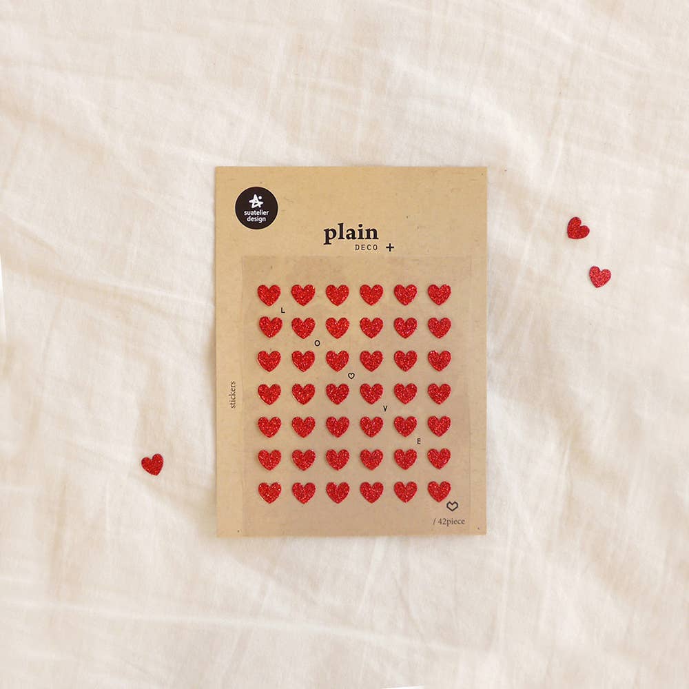 Suatelier Sticker Sheet - Plain 14 (Hearts)