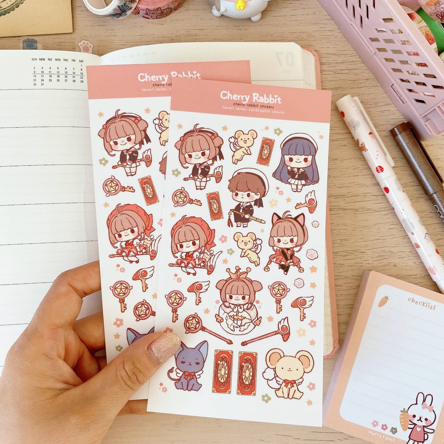 Cherry Rabbit Sticker Sheet - Cardcaptor Sakura