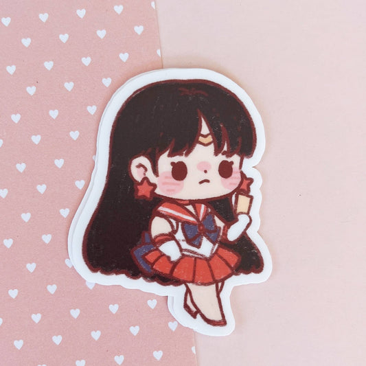 Cherry Rabbit Vinyl Die Cut Sticker - Sailormoon Series: Sailor Mars
