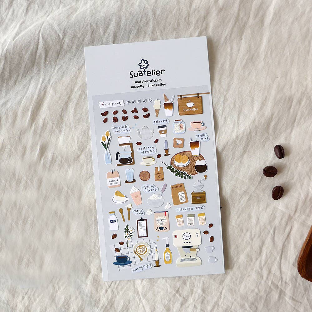 Suatelier Sticker Sheet - I Like Coffee
