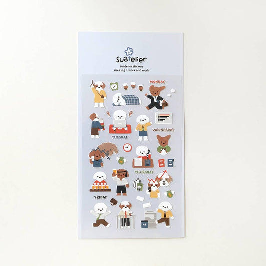Suatelier Sticker Sheet - Work and Work