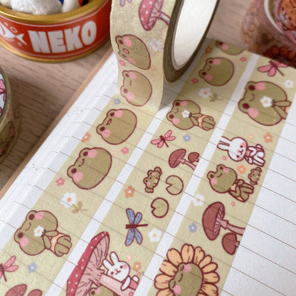 Cherry Rabbit Washi Tape - Frog Friends