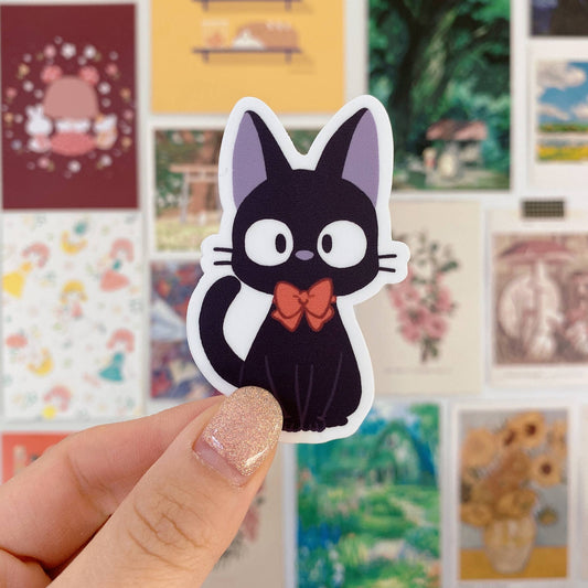Cherry Rabbit Vinyl Die Cut Sticker - Studio Ghibli: Jiji Cat