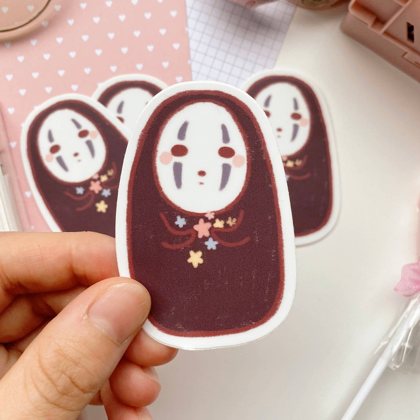 Cherry Rabbit Vinyl Die Cut Sticker - Studio Ghibli: No Face