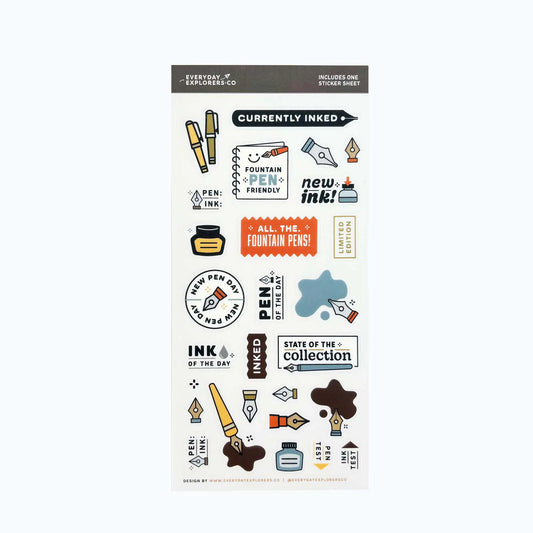 Everyday Explorers Co. Sticker Sheet - Currently Inked