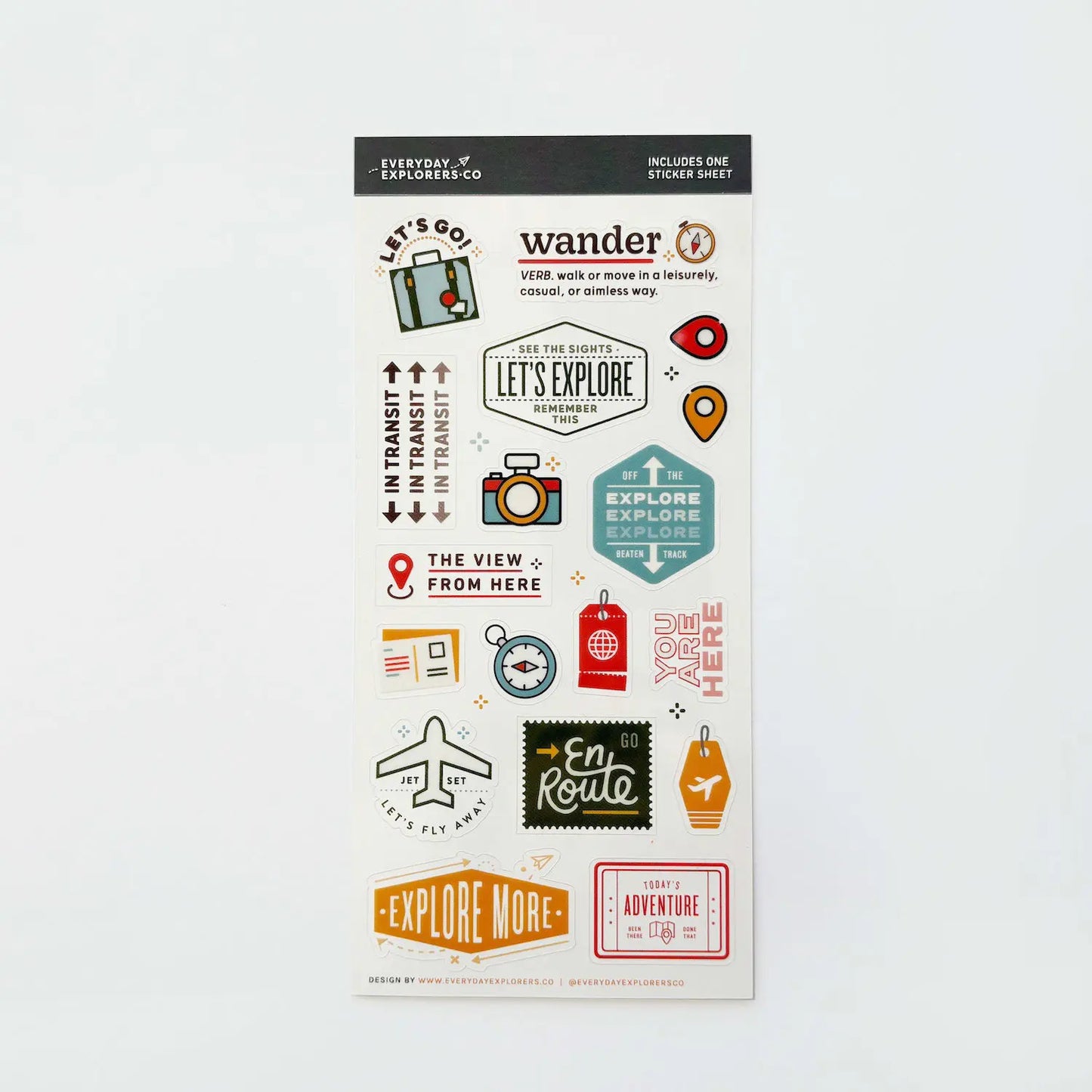 Everyday Explorers Co. Sticker Sheet - Let's Go