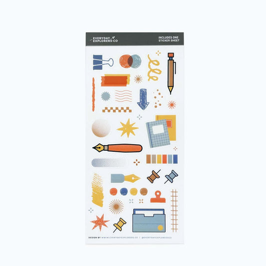 Everyday Explorers Co. Sticker Sheet - Pen & Paper