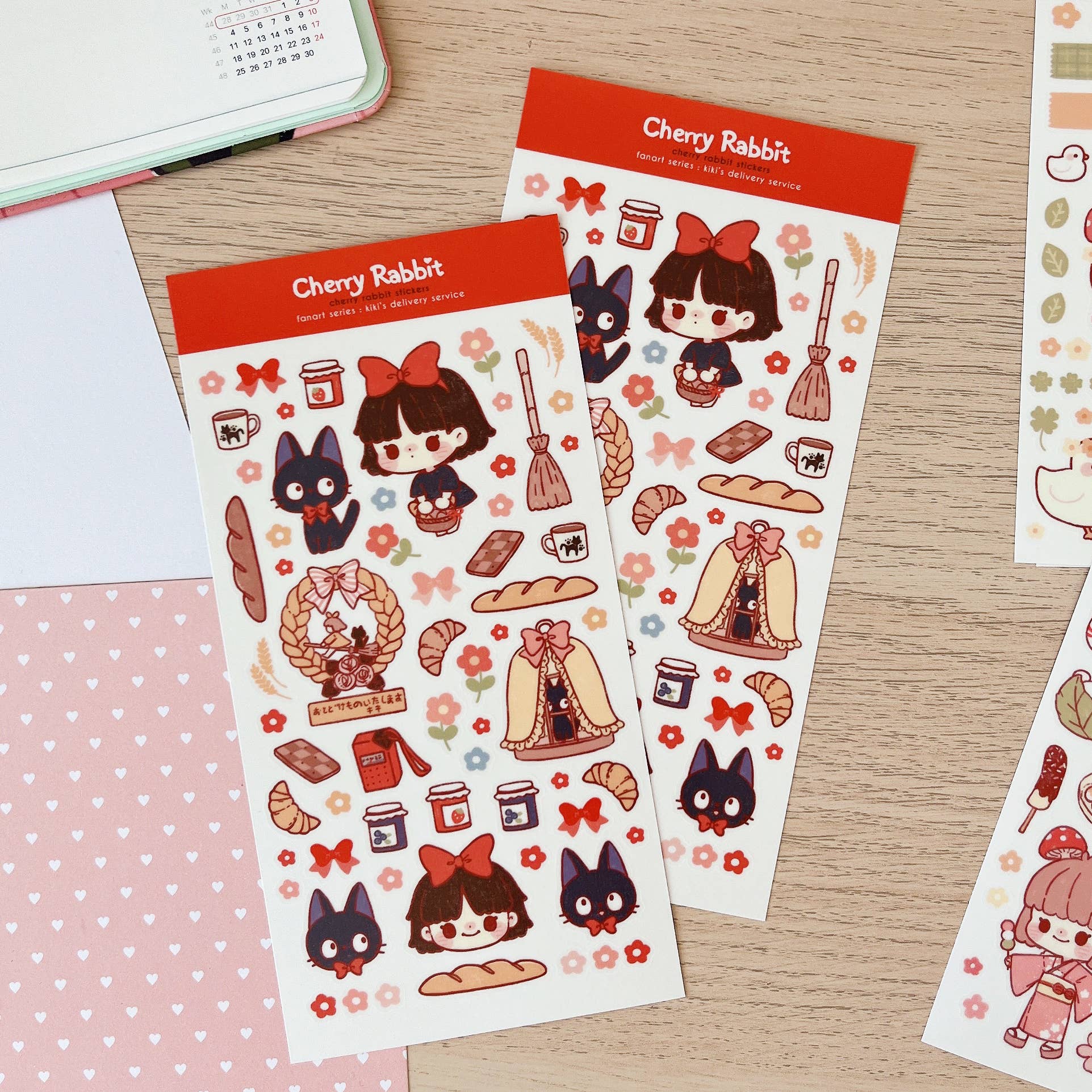 Cherry Rabbit Sticker Sheet - Studio Ghibli: Kiki's Delivery Service ...