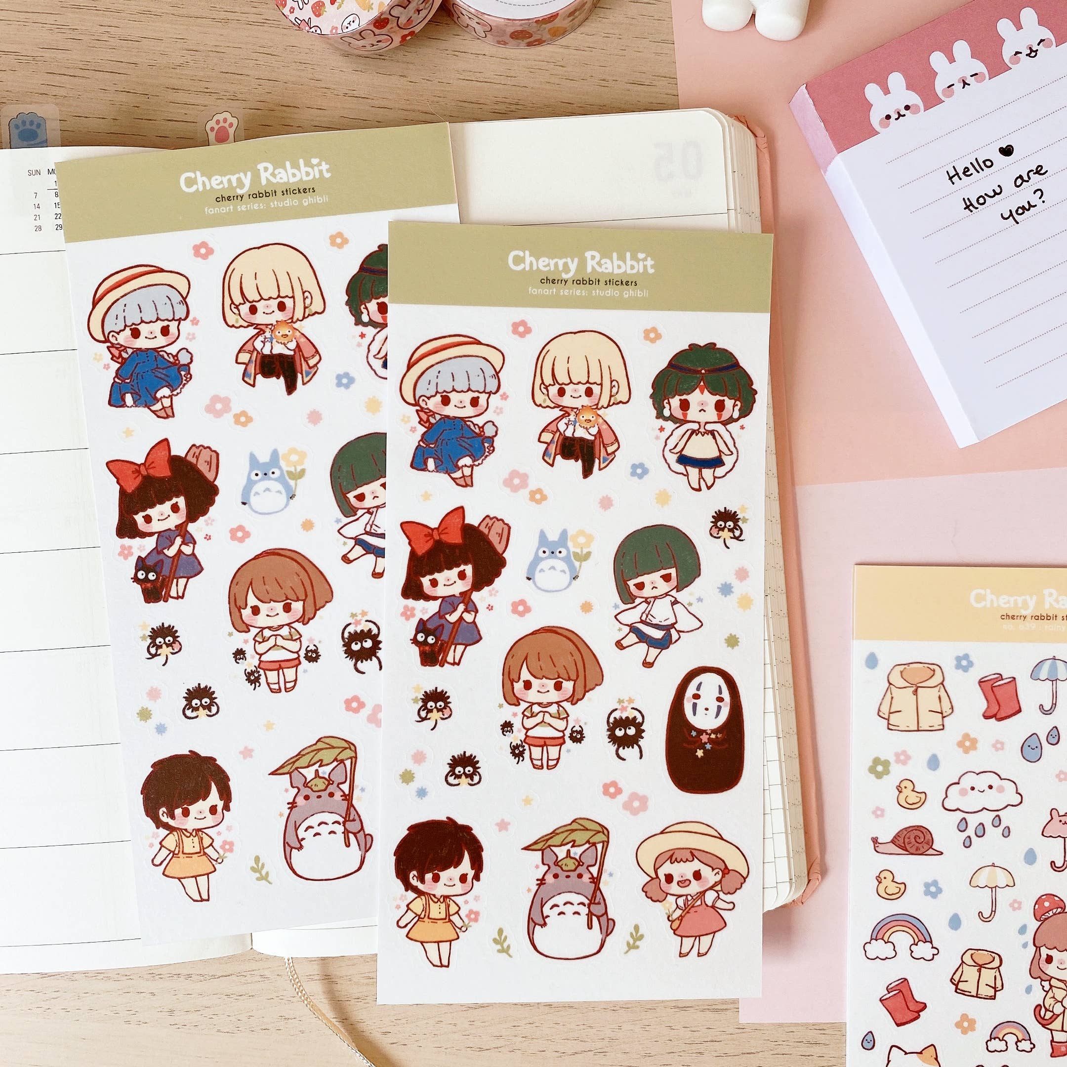 Cherry Rabbit Sticker Sheet - Studio Ghibli – Happy Mail Studios