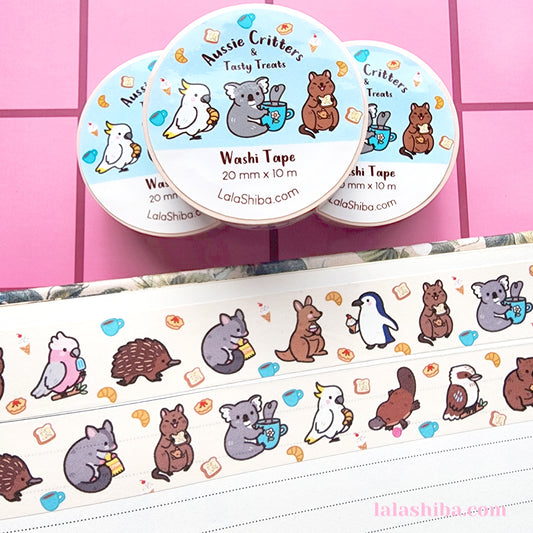 La La Shiba Washi Tape - Aussie Critters & Tasty Treats