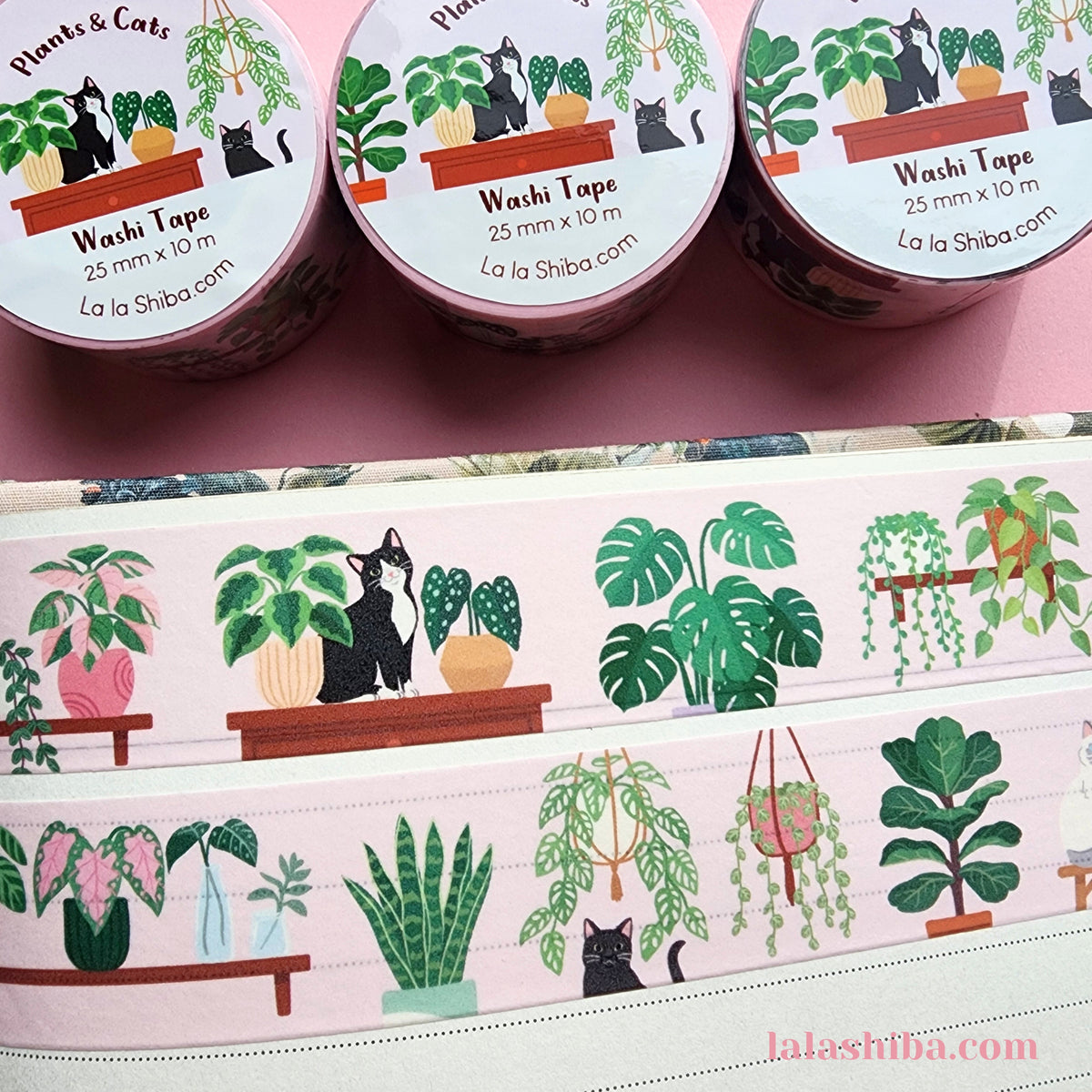 La La Shiba Sticker Sheet - House Plants & Cats