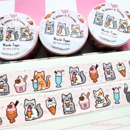La La Shiba Washi Tape - Kitties & Cream