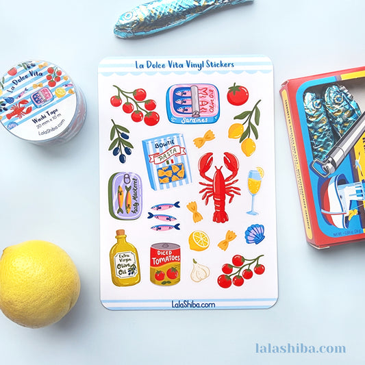 La La Shiba Sticker Sheet - La Dolce Vita