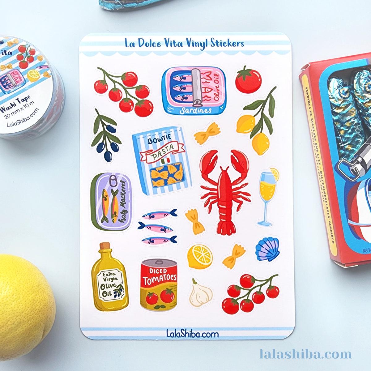 La La Shiba Sticker Sheet - La Dolce Vita