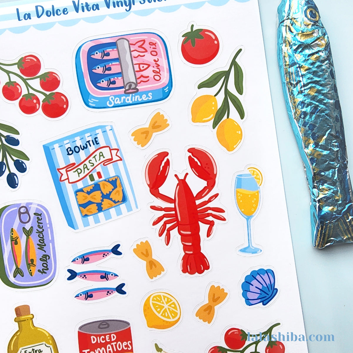 La La Shiba Sticker Sheet - La Dolce Vita