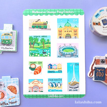 La La Shiba Sticker Sheet - Melbourne Stamps