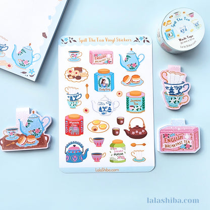 La La Shiba Sticker Sheet - Spill The Tea