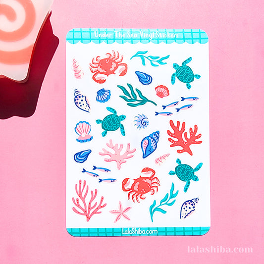 La La Shiba Sticker Sheet - Under The Sea