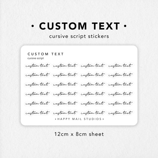 Custom Text Stickers - Make your own stickers | Happy Mail Studios